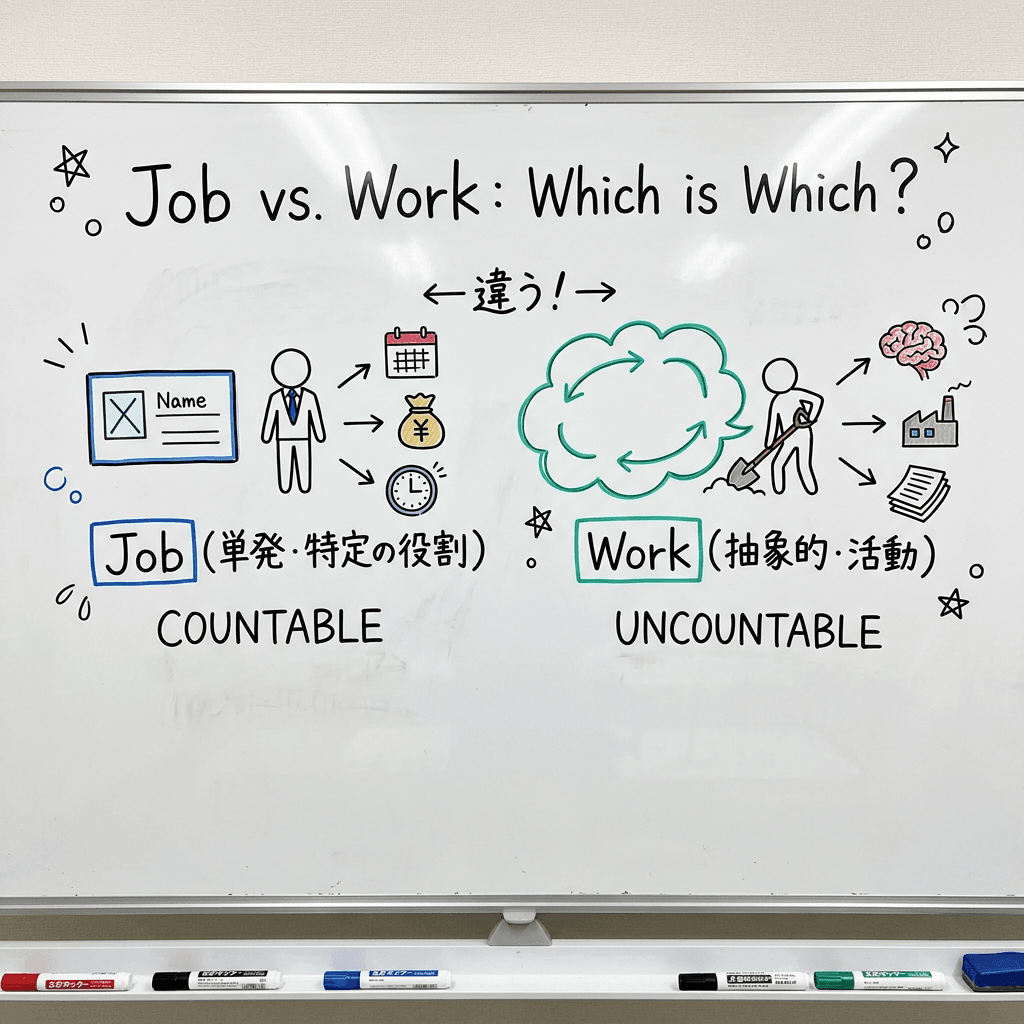 job / work の違い
