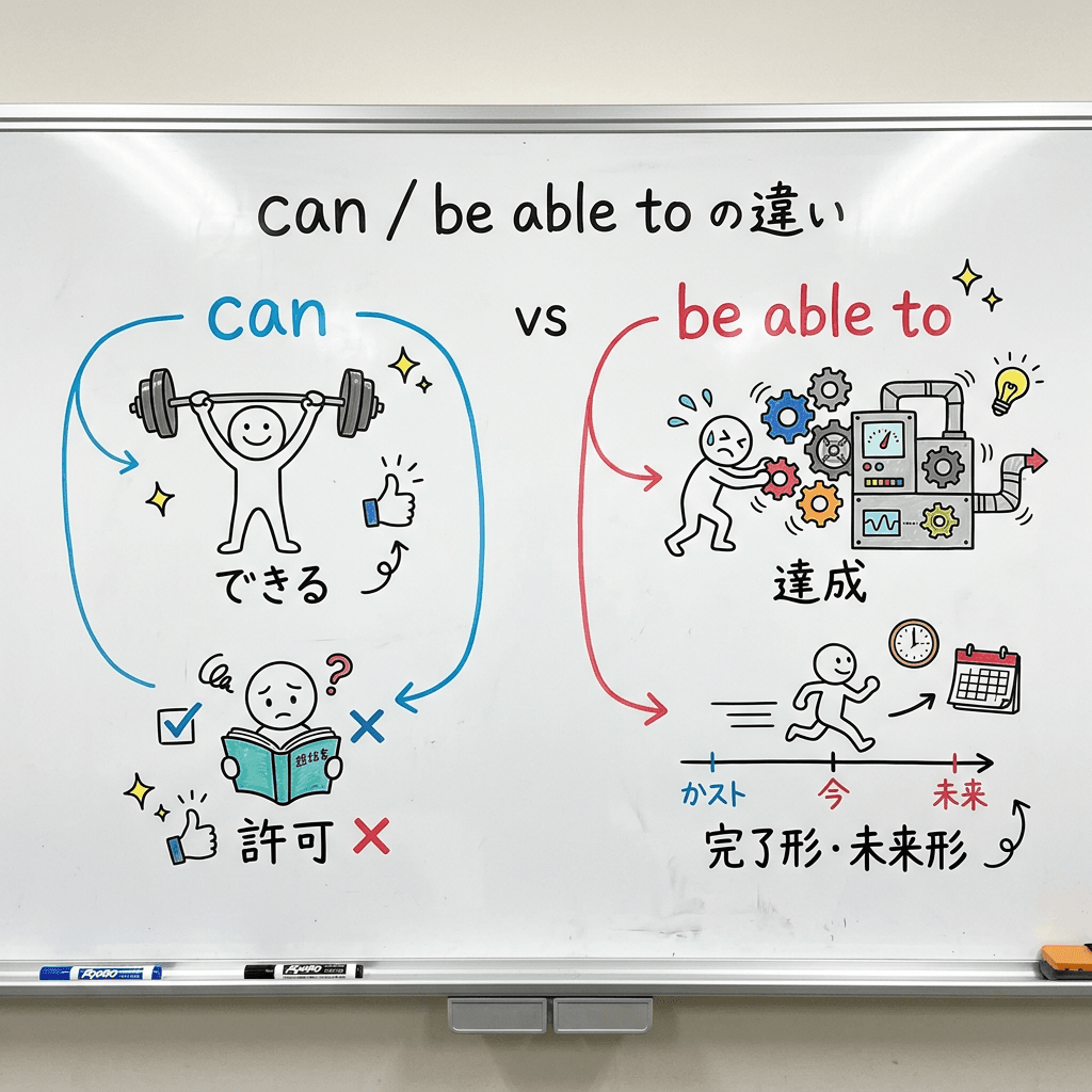 can / be able to の違い