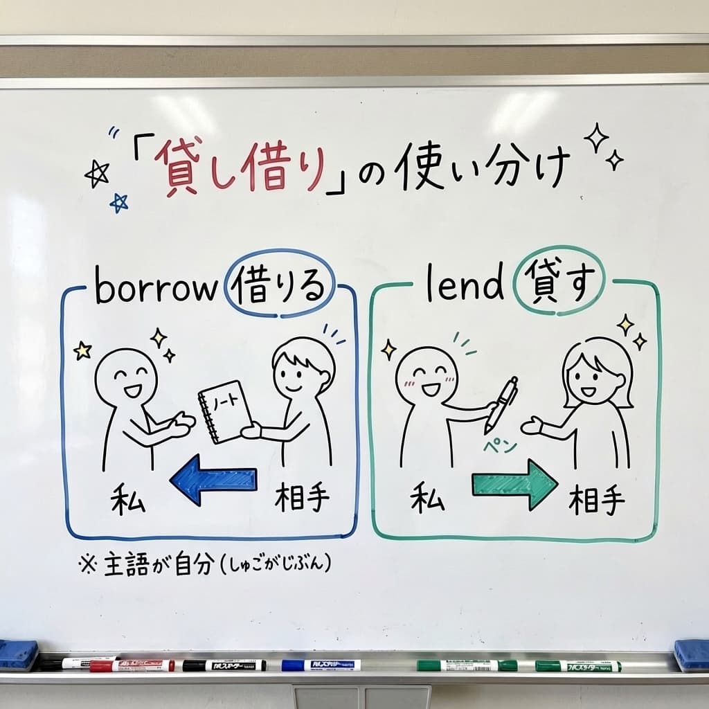 borrow, lendの違い
