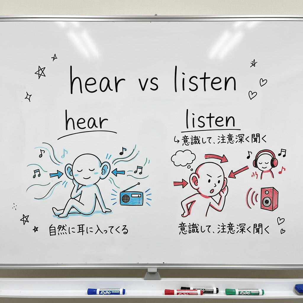 hear / listen の違い