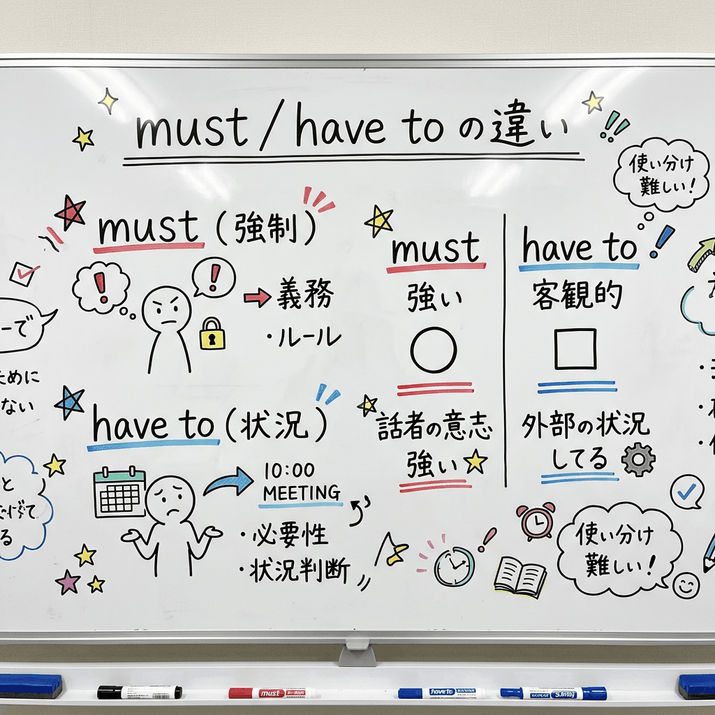 must / have to の違い